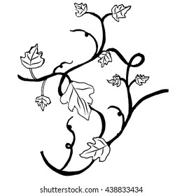 isolated plants hand drawn vector illustration in retro vintage ink style. Coloring book.