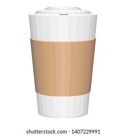 Isolated plastic cup for coffee - Vector image