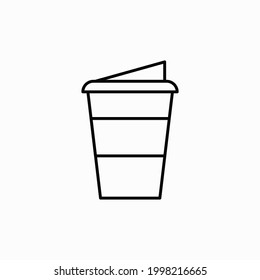Isolated plastic cup icon. Drink, glass, plastic vector icon. Element of kitchen for mobile concept and web apps illustration. Thin flat icon for website design and development, app development.