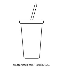 Vaso de plástico aislado de soda Ilustración vectorial