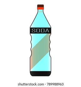isolated plastic soda bottle