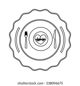 Isolated plate and cutlery design