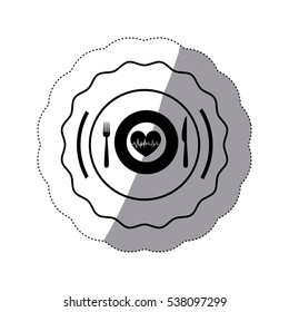 Isolated plate and cutlery design
