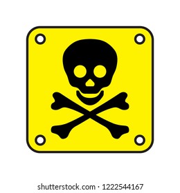 isolated plate logo skull and crossbones