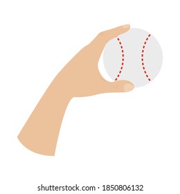 Actividad aislada de béisbol en casa con icono de manos- Vector