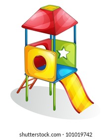 Isolated play equipment on white