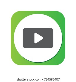 Isolated Play Icon Symbol On Clean Background. Vector Begin Element In Trendy Style.