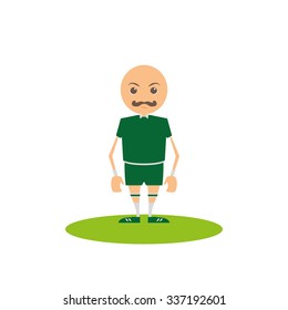 isolated player with a sport uniform on a white background