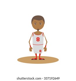 isolated player with a sport uniform on a white background