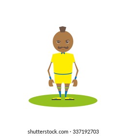isolated player with a sport uniform on a white background