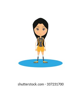 isolated player with a sport uniform on a white background