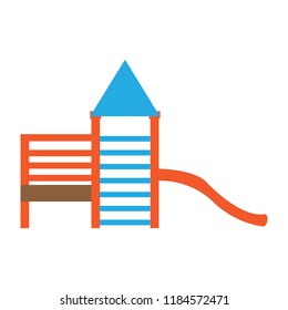 Isolated playground slide icon