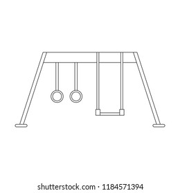 Isolated playground swing icon