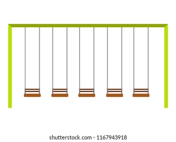 Isolated playground swing icon. Vector illustration design