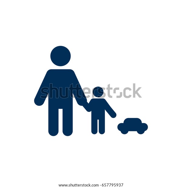 Isolated Playing Icon Symbol On\
Clean Background. Vector Father With Son Element In Trendy\
Style.