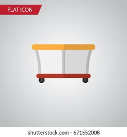 Isolated Playpen Flat Icon. Playground Vector Element Can Be Used For Playpen, Playground, Baby Design Concept.
