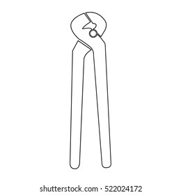 Isolated pliers icon on a white background, Vector illustration