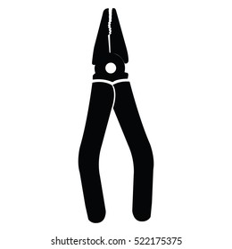 Isolated pliers icon on a white background, Vector illustration