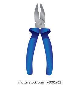 isolated pliers - realistic illustration