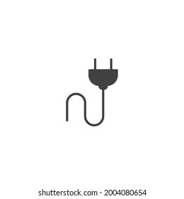 isolated plug cable sign icon, vector illustration