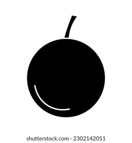 Isolated plum icon. Editable color. EPS vector file