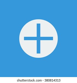 isolated plus icon, positive symbol on decorated background