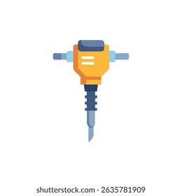 Isolated pneumatic demolition hammer or jackhammer on White Background
