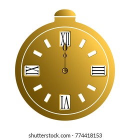 Isolated pocket watch on a white background, vector illustration