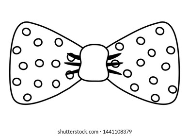 Isolated pointed bowtie design vector illustration