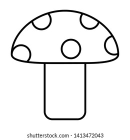 Isolated pointed fungi mushroom design vector illustration