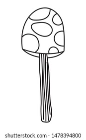 Isolated pointed fungi mushroom design