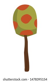 Isolated pointed fungi mushroom design