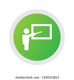 Isolated pointer icon symbol on clean background. Vector teaching element in trendy style.