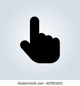 isolated pointing hand icon