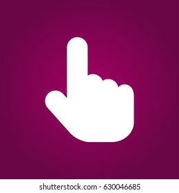 isolated pointing hand icon