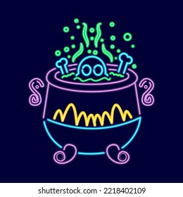 Isolated poison neon hallowen vector illustration