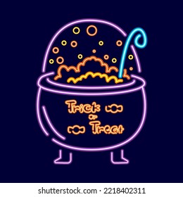 Isolated poison neon hallowen vector illustration