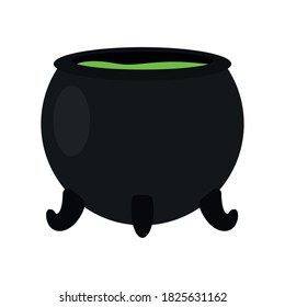 Isolated poison pot halloween october scary icon- Vector