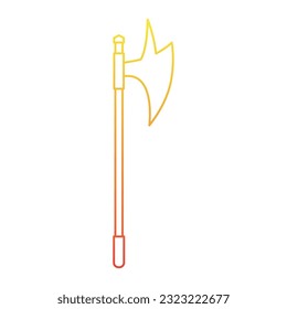 Isolated Polearm-Waffe Mittelalterliches Symbol Vektor
