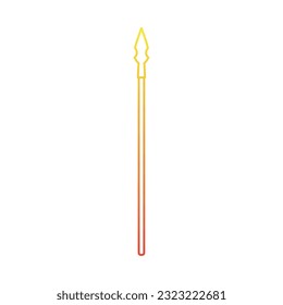 Isolated Polearm-Waffe Mittelalterliches Symbol Vektor