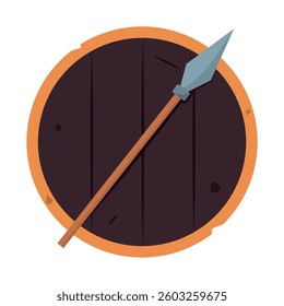 Isolated polearm weapon medieval icon