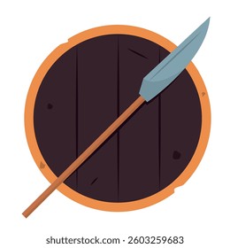 Isolated polearm weapon medieval icon