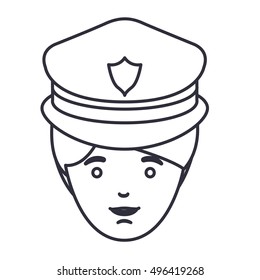 Isolated policeman cartoon design