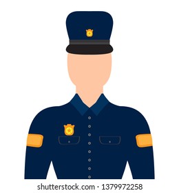 Isolated policeman character image. Vector illustration design