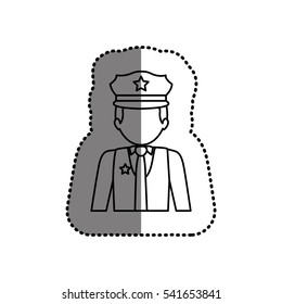Isolated policeman design