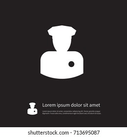Isolated Policeman Icon. Sheriff Vector Element Can Be Used For Policeman, Security, Man Design Concept.