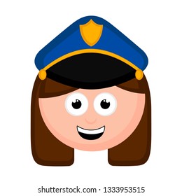Isolated policewoman avatar cartoon. Vector illustration design