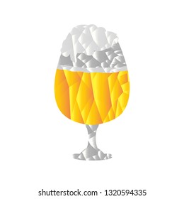 Isolated polygon beer glass. Vector illustration design