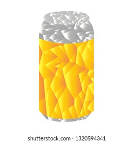 Isolated polygon beer glass. Vector illustration design