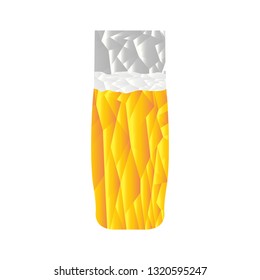 Isolated polygon beer glass. Vector illustration design